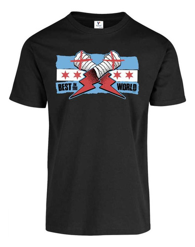 Playera Cm Punk Best In The World Bandera Puños 3