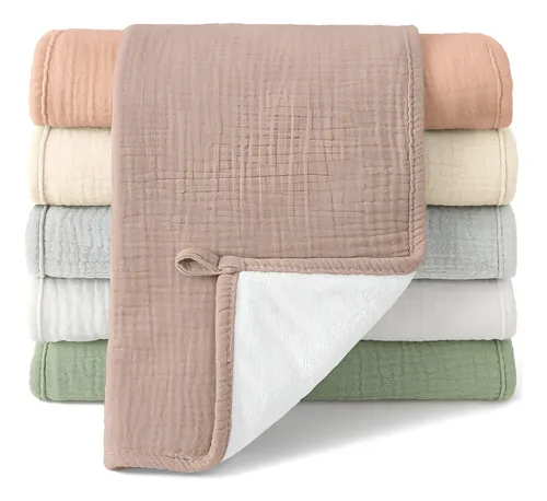 10 Paños De Muselina 100% Algodón Orgánico Para Bebé – 23x23 Cm – Suaves, Absorbentes Y Multiusos (Toallas, Baberos, Paños De Eructos)