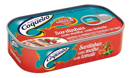 Sardinha com Molho de Tomate Coqueiro Lata 125g