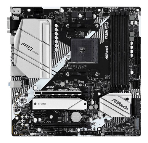Placa Madre Asrock B550m Pro4 Amd4 Ddr4 Atx 90-mxbdk0-a0uayz