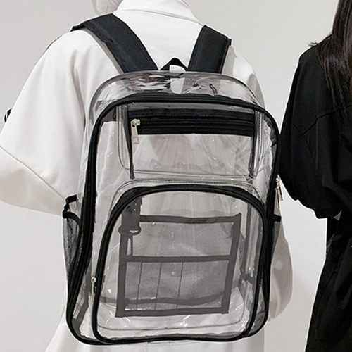 Mochila Transparente Correa Reforzada De Pvc Resistente Al