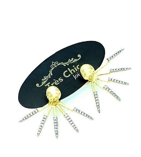 Brincos Ear Jacket Liberty Zirconias Banho De Ouro 18k 3761