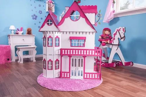 Casa bonecas escala Barbie com garagem Milla Sonhos DARAMA