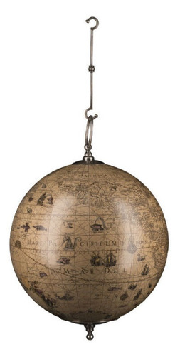 Jodocus Hondius 1627 Hanging World Globe Pewter Finish H Ccj