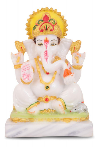 Marbella Ganesh - Estatua De Polymarble Para Pooja Hindú, Ho