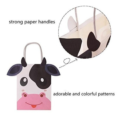 Imagen 5 de 7 de Bolsas De Regalos Para Fiestas De Animales De Granja Regalo
