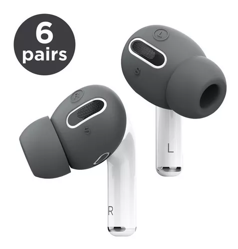 Almohadillas para auriculares de tamaño pequeño compatibles con Apple  AirPods Pro, puntas de silicona, ajuste en la funda, 3 pares, color blanco,  S