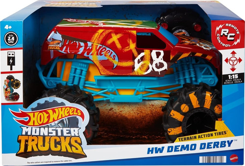 Hot Wheels Rc Monster Trucks Hw Demo Derby En Escala 1:15