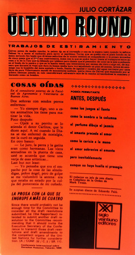 Último Round. Tomo I, Julio Cortázar, Ed. Siglo Xxi (Usado)