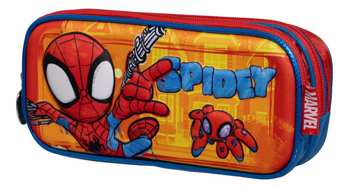 Lapicera Doble Cierre Spidey 183579 Rojo Con Azul Estampado