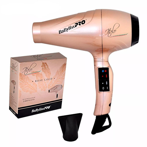 Secador De Pelo Profesional Italo Rose Gold Babyliss Pro