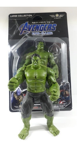 Imagen 1 de 1 de Muñeco Hulk Articulado Avengers. Con Luz.  