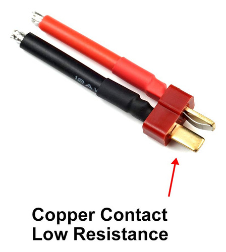 Conector En T Deans Hembra Y Macho Con Cable De Silicona De
