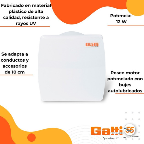 Extractor De Aire Baño/cocina 4 (10 Cm) Con Persiana