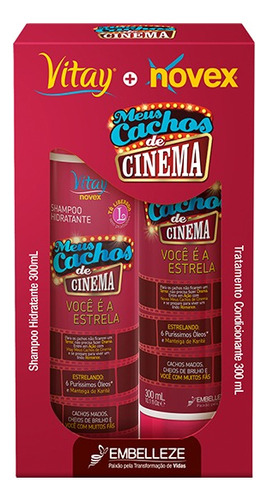  Kit Shampoo Y Acondicionador Novex Meus Cachos Cinema 300ml