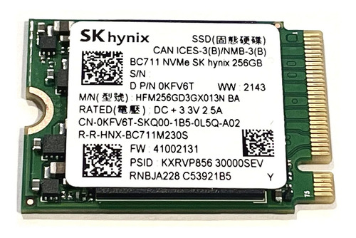 Oem Sk Hynix 256gb M.2 Pci-e Nvme Ssd Unidad Interna In