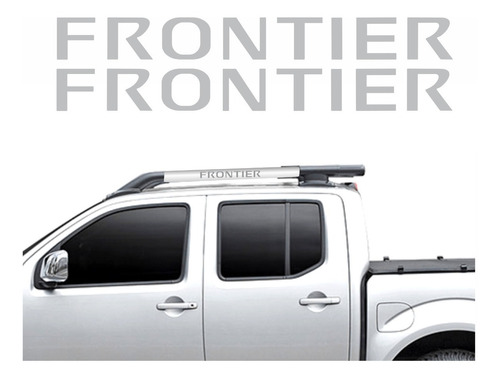 Emblema Adesivo Rack Nissan Frontier Prata Par Frtrck