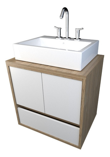 Imagen 1 de 10 de Vanitory Flotante Colgante Mueble Baño Para Bacha De Apoyar