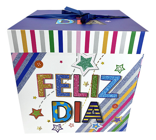 Caja Regalo Sorpresa Desayuno Plegable 22cm Feliz Dia 5225