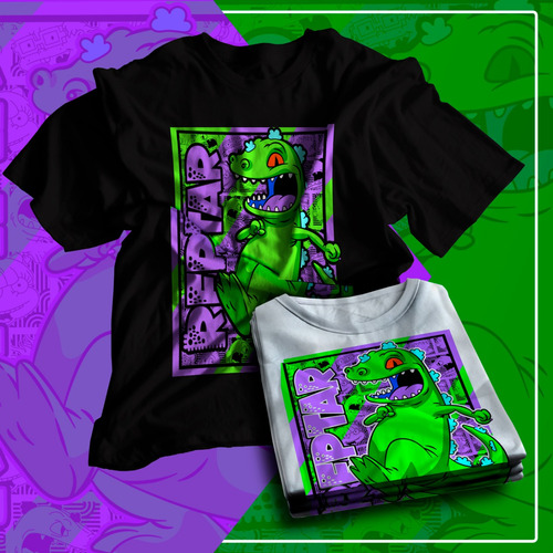 Playera Infantil Reptar Los Rugrats Caricatura Retro 90´s 2