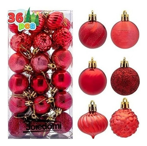 Bolas De Arbol De Navidad -4m X36u./ Rojo