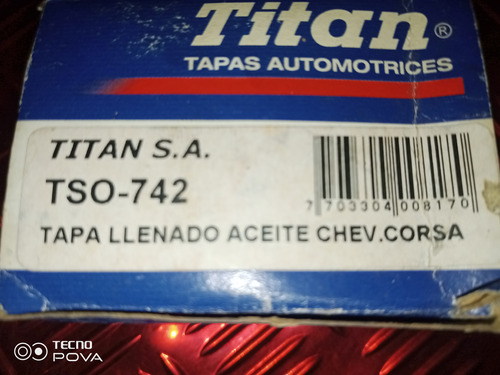 Tapa Llenado De Aceite Tso-742 / Chevrolet Corsa 