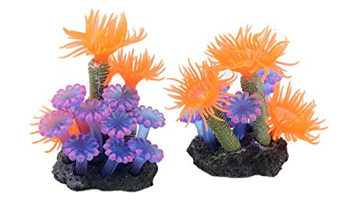 ® Planta De Coral Artificial Pecera Ornamento Decorati...