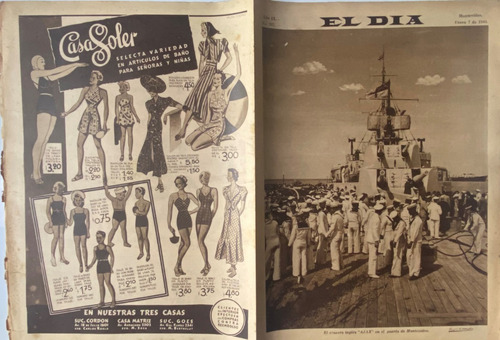 El Día, Dominical N° 365 Atracciones Del Parque Rodó  1940