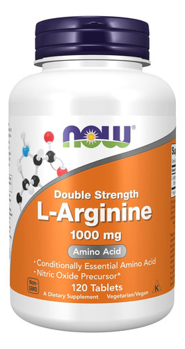 L-arginina 1000mg Precursor De Oxido Nitrico 120 Tabletas