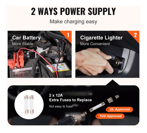 Vevor Kit De Gato Hidráulico Eléctrico De 5t12v 155-450 Mm