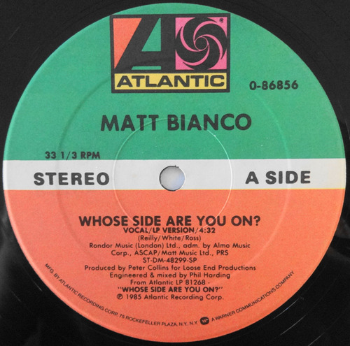 Matt Bianco Whose Side Are You On? Disco Importado