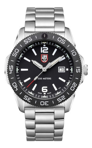 Reloj Lujo Luminox Alta Gama Pacific Diver 3120 Color de la correa Plateado Color del bisel Negro Color del fondo Negro