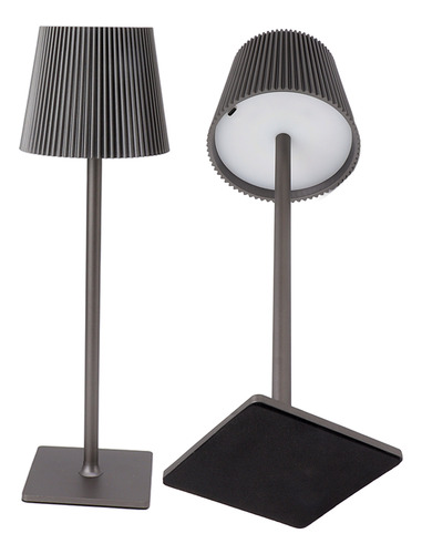 Mesa Led Inalámbrica Gris, Táctil, Portátil, Recargable, 3