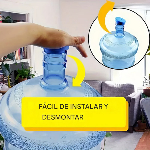 10 Tapas De Silicón Universal Para Garrafón Garrafa Botellón Azul Tapón Para Garrafón
