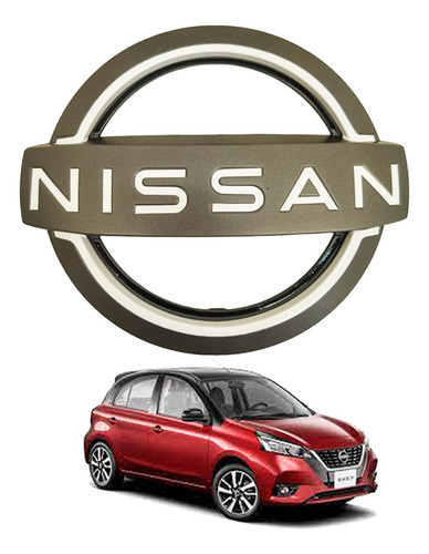 Emblema Parrilla Nissan March 2023 Gris/blanco