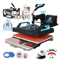 Comprar Kit Sublimación 8 En 1 Plancha Para Sublimar Playeras Gorras Con Pista Deslizante Mecolour 127v