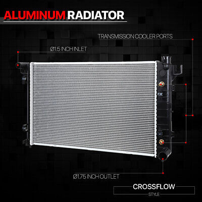 Aluminum Core Radiator Oe Replacement For 94-02 Dodge Ra Oak