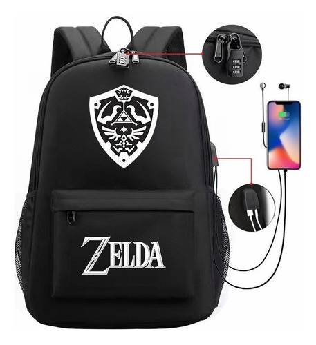 Mochila Antirrobo The Legend Of Zelda Mochilas Escolares Inf