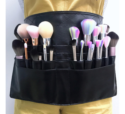 Bolsa Para Brochas De Maquillaje De 32 Bolsillos Con Correa