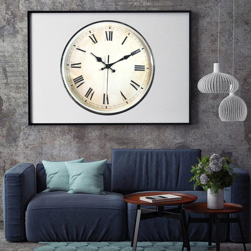 Retro Reloj De Pared Números Para Sala De Fácil De Leer.