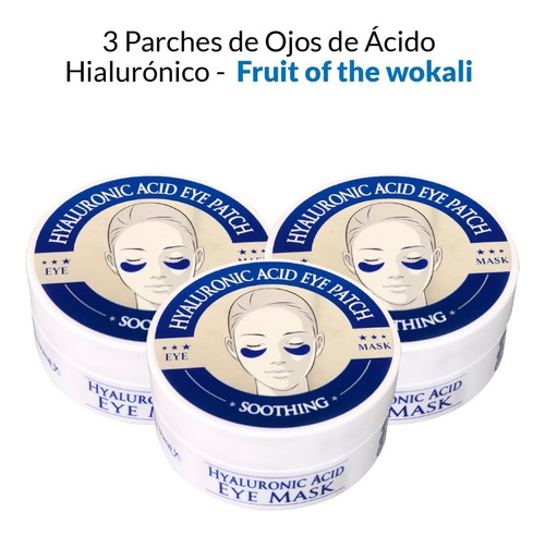 3 Parches De Ojos De Acido Hyaluronico- Fruit Of The Wokali