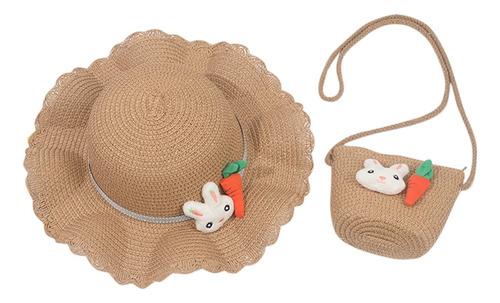 Sombrero De Playa Para Bebé + Sombrero De Paja Para Niños