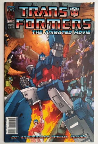 Transformers 1 Animated Movie 20th Ann Budiansky Idw Comics 