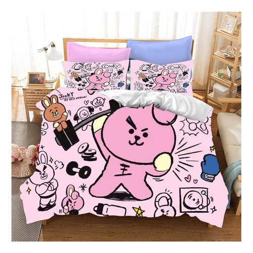 Juego De Ropa De Cama Cooky De Tamaño Doble Kpopbts Jungkook