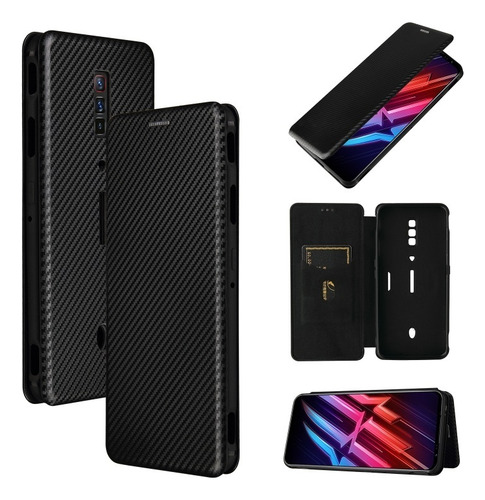Funda De Carbono For Zte Blade/nubia, Con Tarjetero