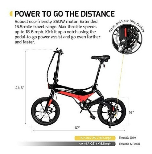 Swagtron Swagcycle Eb-7 Bicicleta Electrica Plegable 350w