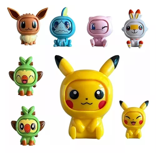 Conjunto de Figuras - Pokémon - Eevee - Flareon - Joelton - Vaporeon - Sunny