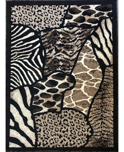 Skinz Animal Skin Print Area Alfombra Leopard / Tiger Design