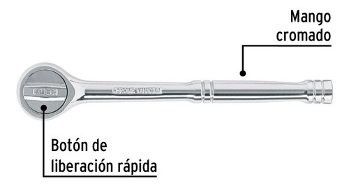 Matraca Liberacion Rapida Cabeza Para Cuadro 1/8'' 27352