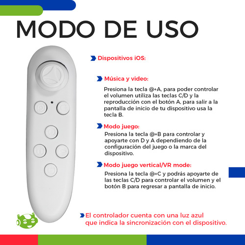 Gafas Vr Lentes De Realidad Virtual 3d Con Controlador